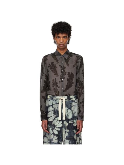 Gray Tight Fit Shirt