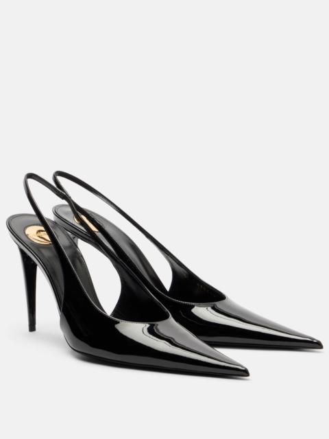 Guermantes 95 patent leather slingback pumps