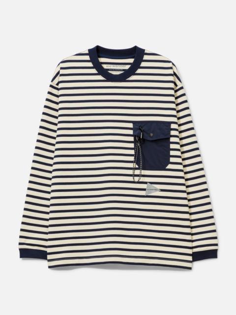 STRIPE POCKET LONG SLEEVES T-SHIRT