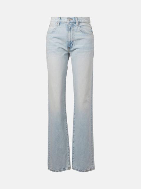 London high-rise straight jeans