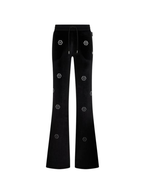monogram-embellished track pants
