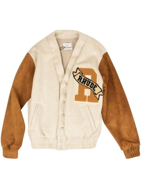 "Beige/Tan" suede bomber jacket