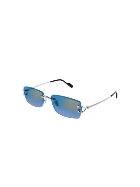 rimless round-frame sunglasses