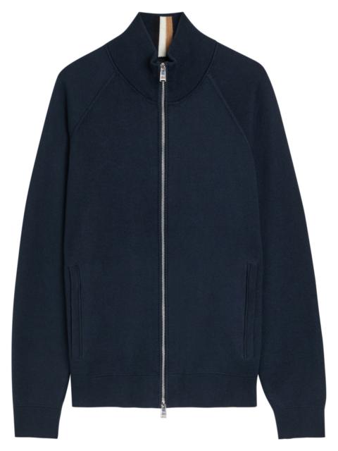 Boss Fine-knit Cotton and Wool-blend Cardigan