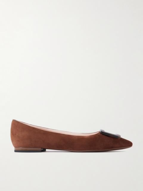 Gommettine Buckled Suede Ballet Flats