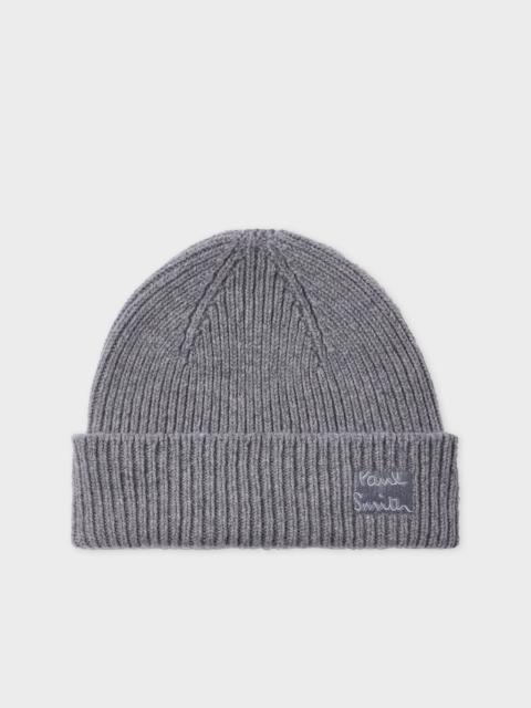 Grey Cashmere-Blend Beanie