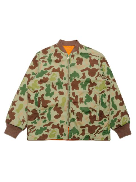 Reversible Puff Blouson Animal Camo Olive