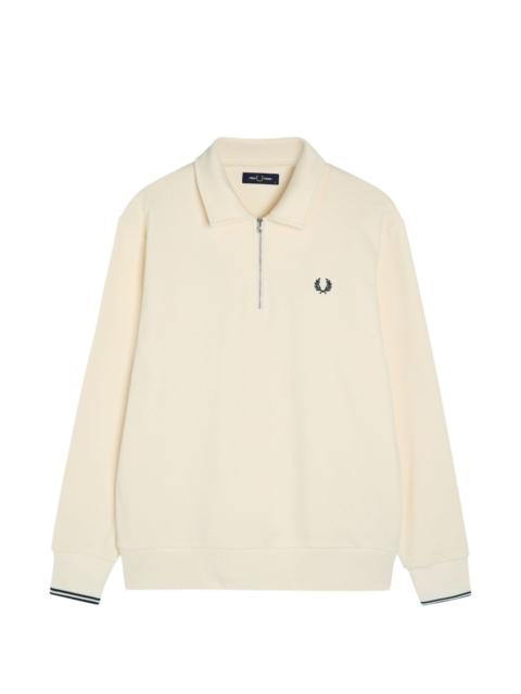 zip logo polo shirt