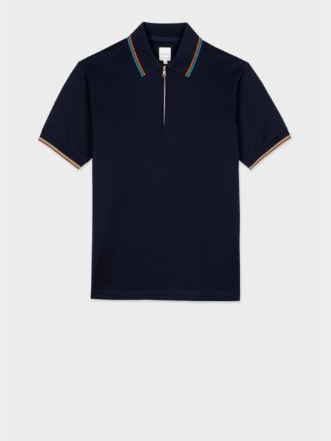 Stripe Trim Polo Shirt