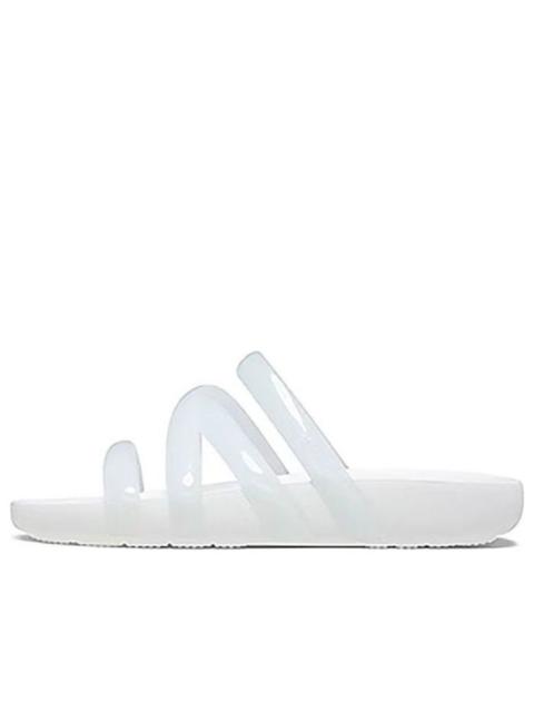 (WMNS) Crocs Splash Glossy Strappy Sandal 'White' 208537-100
