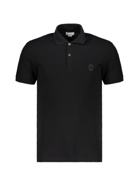 ribbed cotton polo shirt