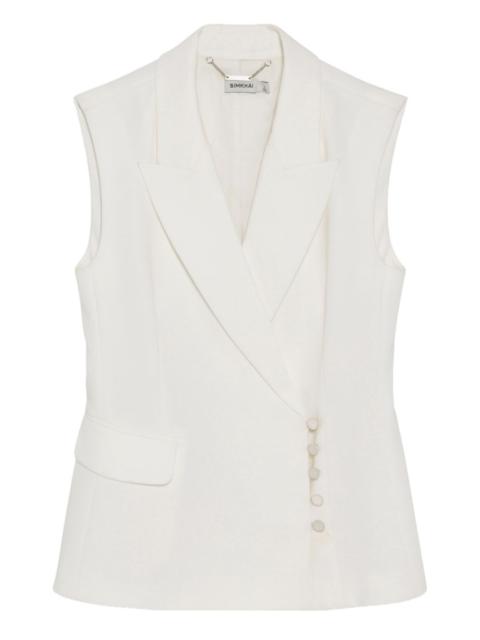 Valarie crossover-front blazer vest