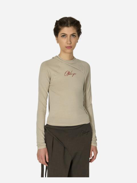 Deconstructed Fitted Longsleeve Top Sand