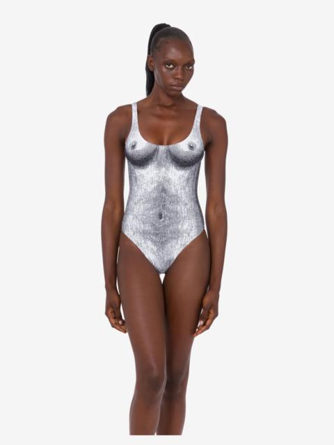 PRINTED LYCRA ONE-PIECE SWIMSUIT