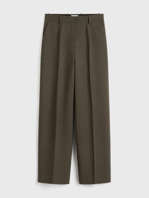 Wide tailored trousers forest