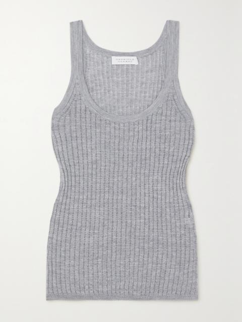 Nevin Pointelle-knit Cashmere And Silk-blend Tank