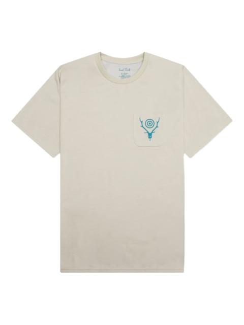 logo-print pocket T-shirt