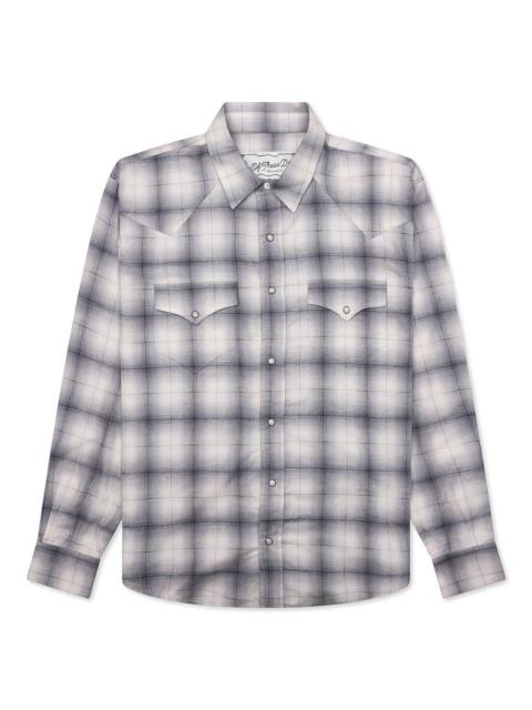 SHADOW PLAID WESTERN SHIRT - DUSK