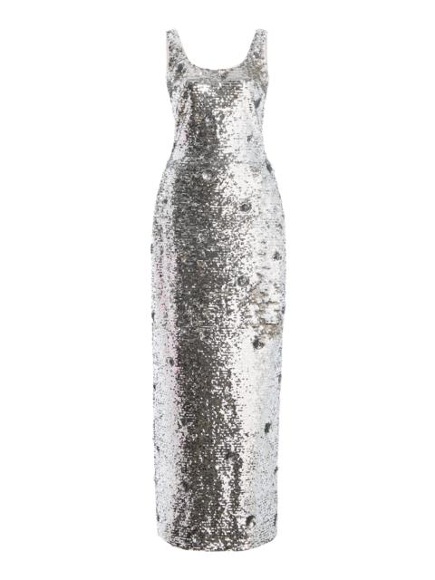 Tindra Sequined Gown silver