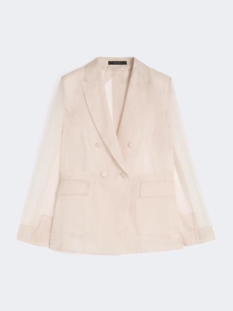 Silk organza blazer - POWDER