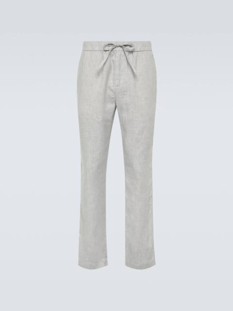 Oscar linen and cotton straight pants