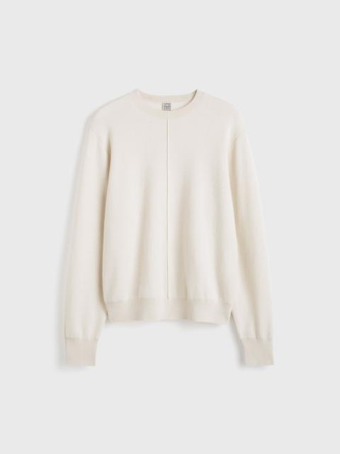 Pintucked sweater ecru