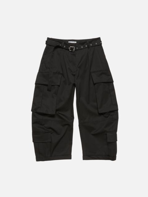 Twill cargo trousers - Black