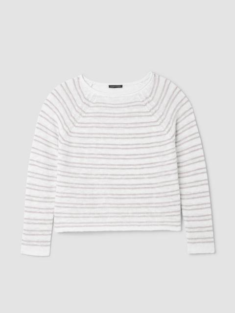 Organic Linen Cotton Slub Bateau Neck Top