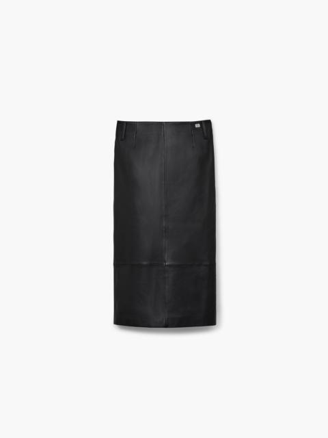 LEATHER SLIM SKIRT