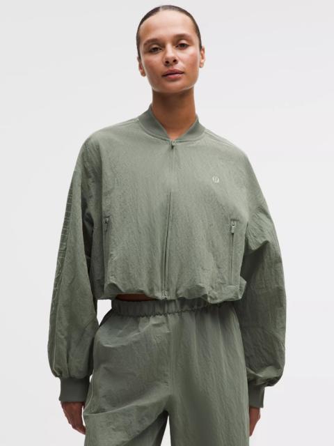 Crinkle Nylon Track Jacket *Wordmark