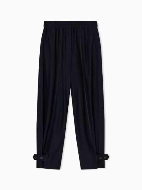 HONEYCOMB MOTIF STRETCH-JERSEY TROUSERS