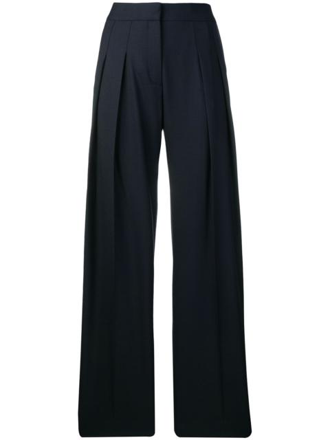 wide-leg tailored trousers