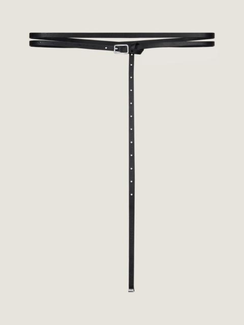 DOUBLE BELT IN GRAINED LEATHER