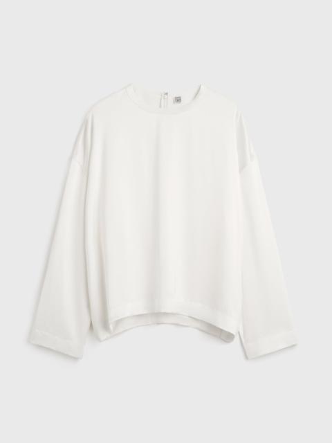 Boxy satin top white