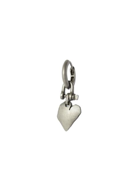 Jazz's Solid Heart sterling silver drop earring