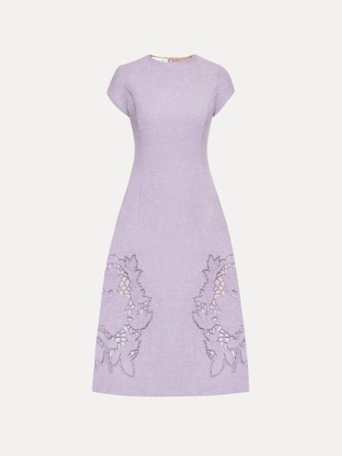 ENGLISH ROSE CUTOUT TWEED DRESS
