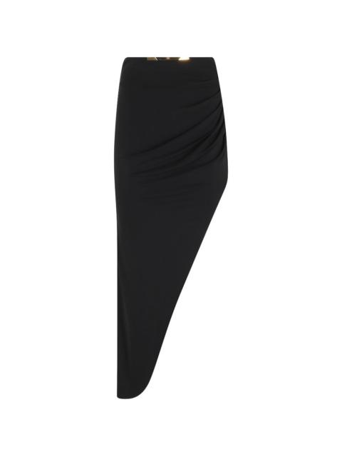 Gonna midi draped detail midi skirt