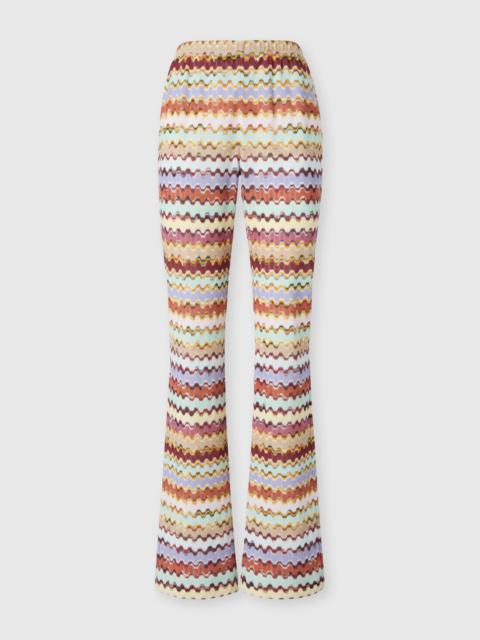 Raschel flared pants