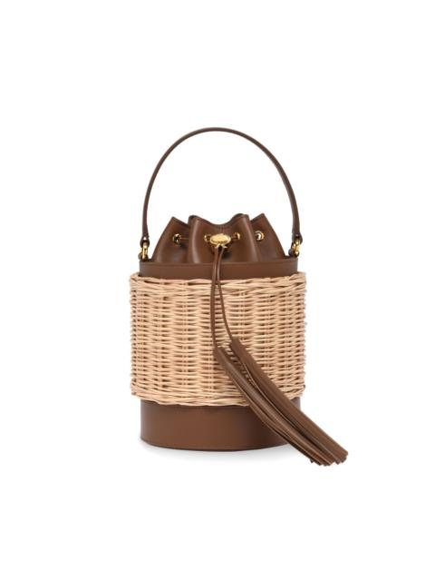 tassel wicker siënna bucket bag