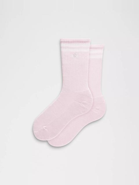 Unisex Daily Essential Crew Socks *Stripe