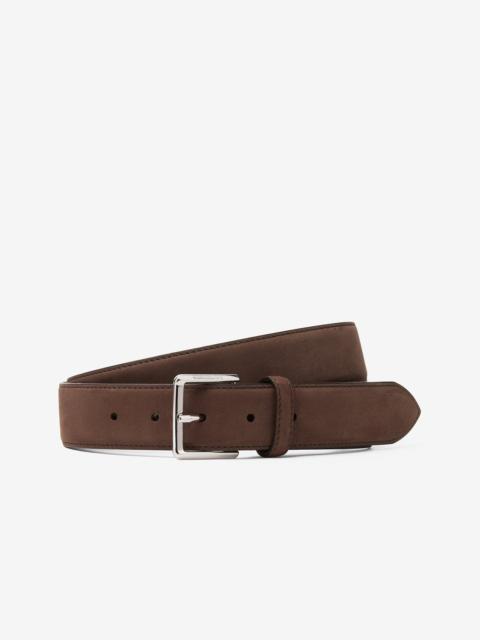 Dark brown nabuk belt