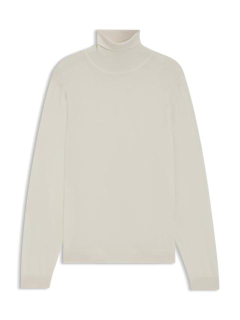 SLIM-FIT ROLL-NECK SWEATER IN MERCERIZED VIRGIN WOOL