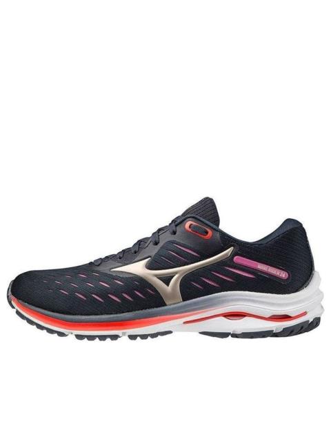 (WMNS) Mizuno Wave Rider 24 'Navy Red' J1GD200343