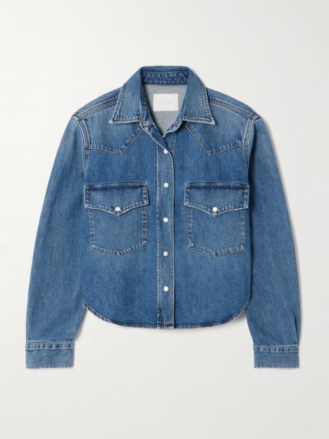 Cropped Western Denim Shirt