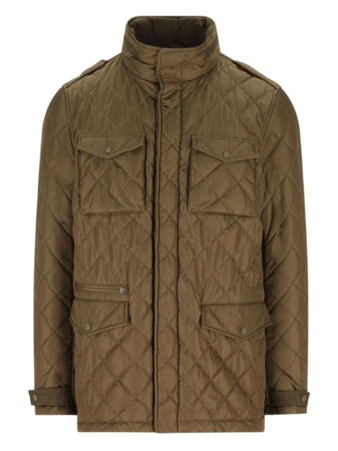 quilted high-neck field jacket