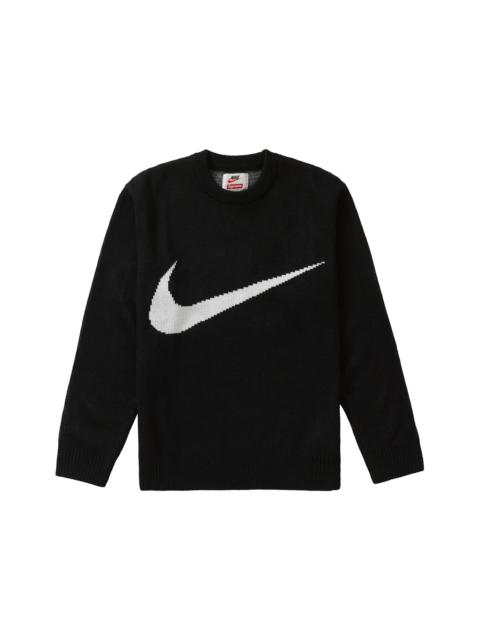 Supreme Nike Swoosh Sweater Black