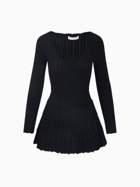 Lavender Stretch Pointelle Mini Dress