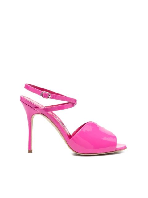 110mm shimmer-finish sandals