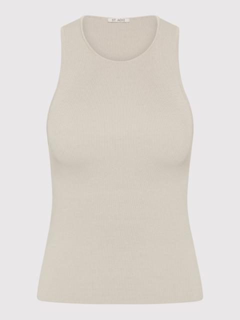 Sculpted Knit Top - Silver