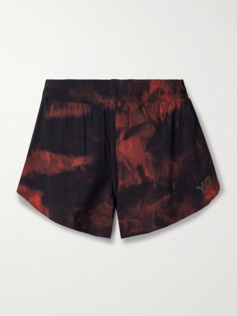 + Y-3 Printed Crinkled-shell Shorts